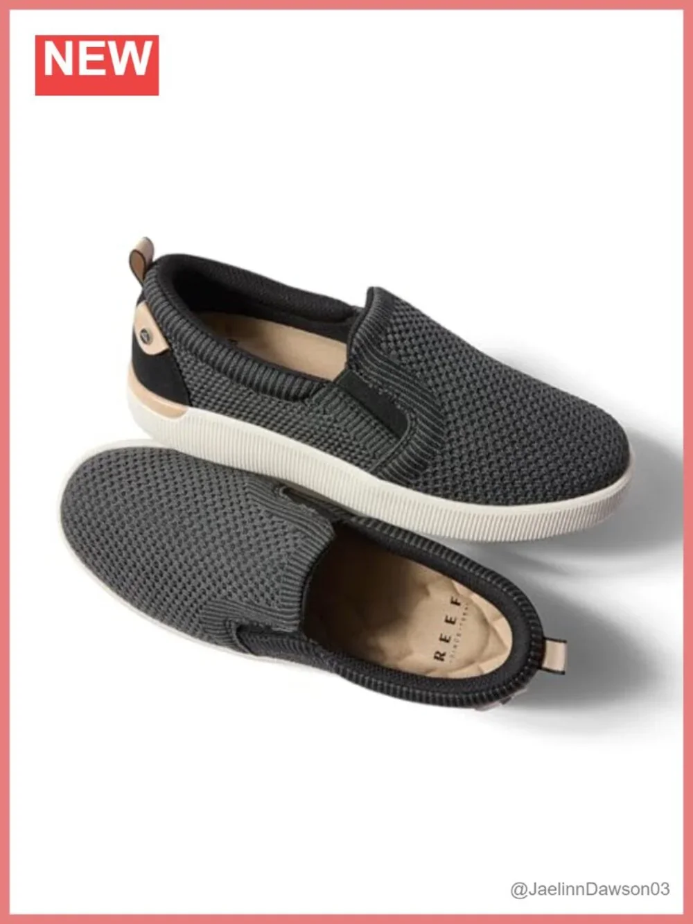 Women's Slip-On Knit Fashion Sneakers with Suede Heel, Cushioned EVA